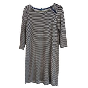 Navy and White Striped Dress